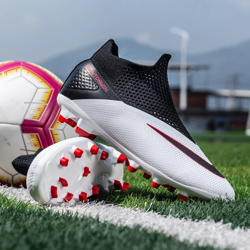 Tacos de fútbol transpirables para hombre y niño, botas de entrenamiento de tobillo, antideslizantes, profesionales, para interiores, 2023