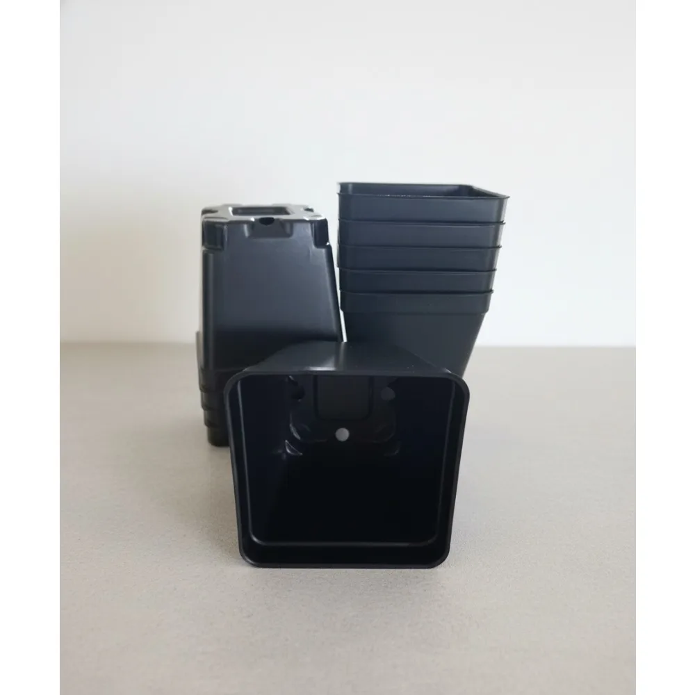 

3.5 Inch Square Plastic Nursery Pots, Reusable Plant Containers for Indoor Outdoor Gardening