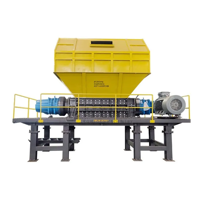 Attrezzatura per triturare rifiuti di grandi dimensioni Scrap Wire Mobili Pellicola Trituratore a rulli in tessuto Macchina per tritare rifiuti solidi in metallo industriale