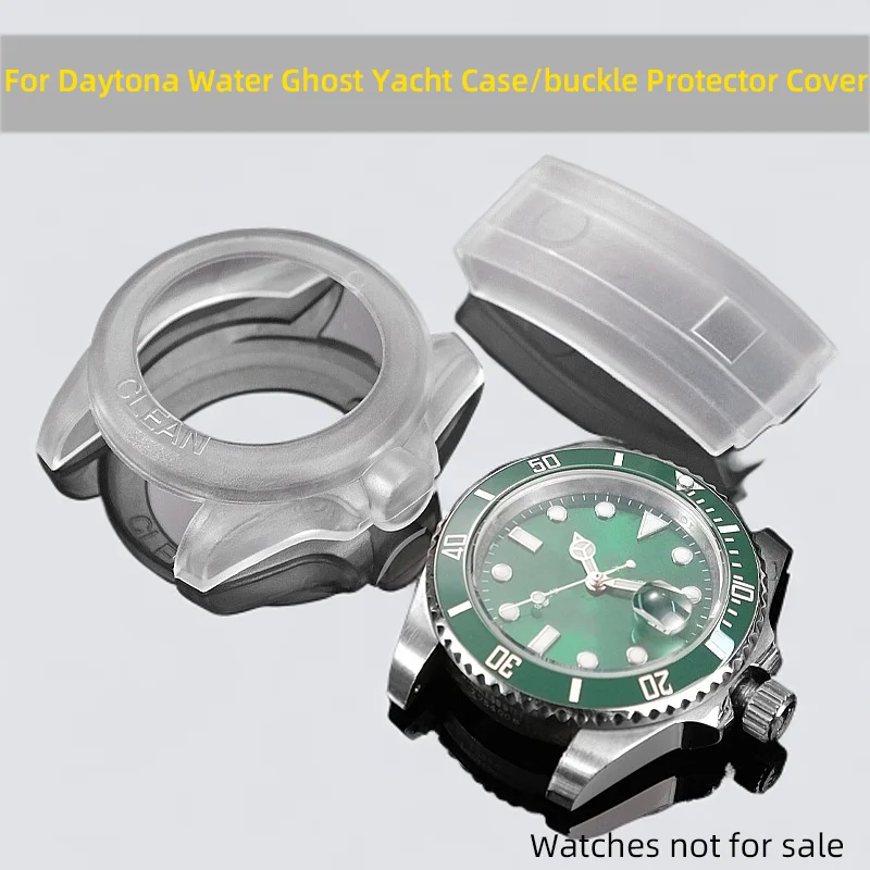 

Protector Cover Watch parts For Rolex 40mm 41mm Daytona Black Green Water Ghost Yacht Case Dial watch Buckle Silicone Protective