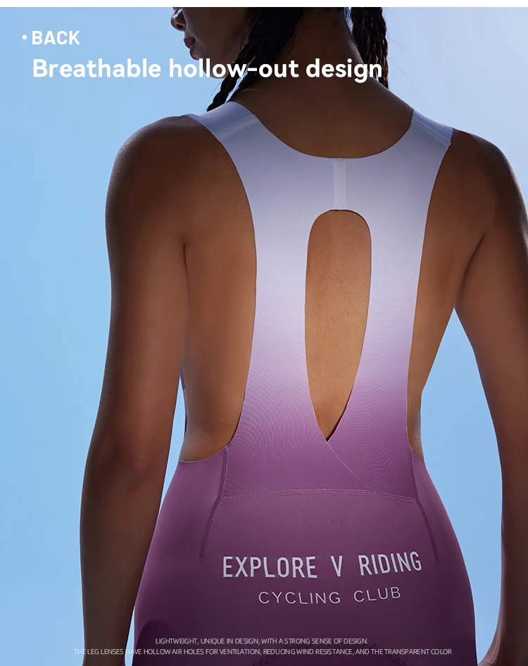 EVR Sommer Damen Radsport-Trägerhose Einteilige Trägerhose mit Doppelpfeil-Design Langstrecken-Schnelltrocknende Radhose – Detail 11