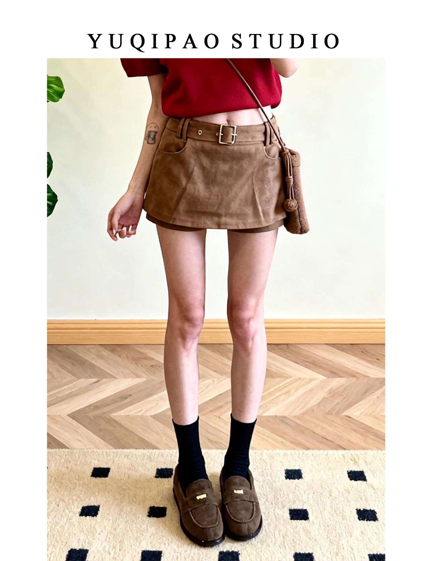 

Женская замшевая юбка больших размеров с высокой талией, А-силуэт, не просвечивающая, повседневная, для осени и зимы, цвет One Step