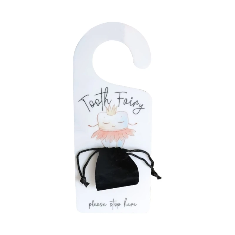 

Acrylic Tooth Fairy Door Hanger with Money Holder Gift for Lost Teeth Kids Dropshipping