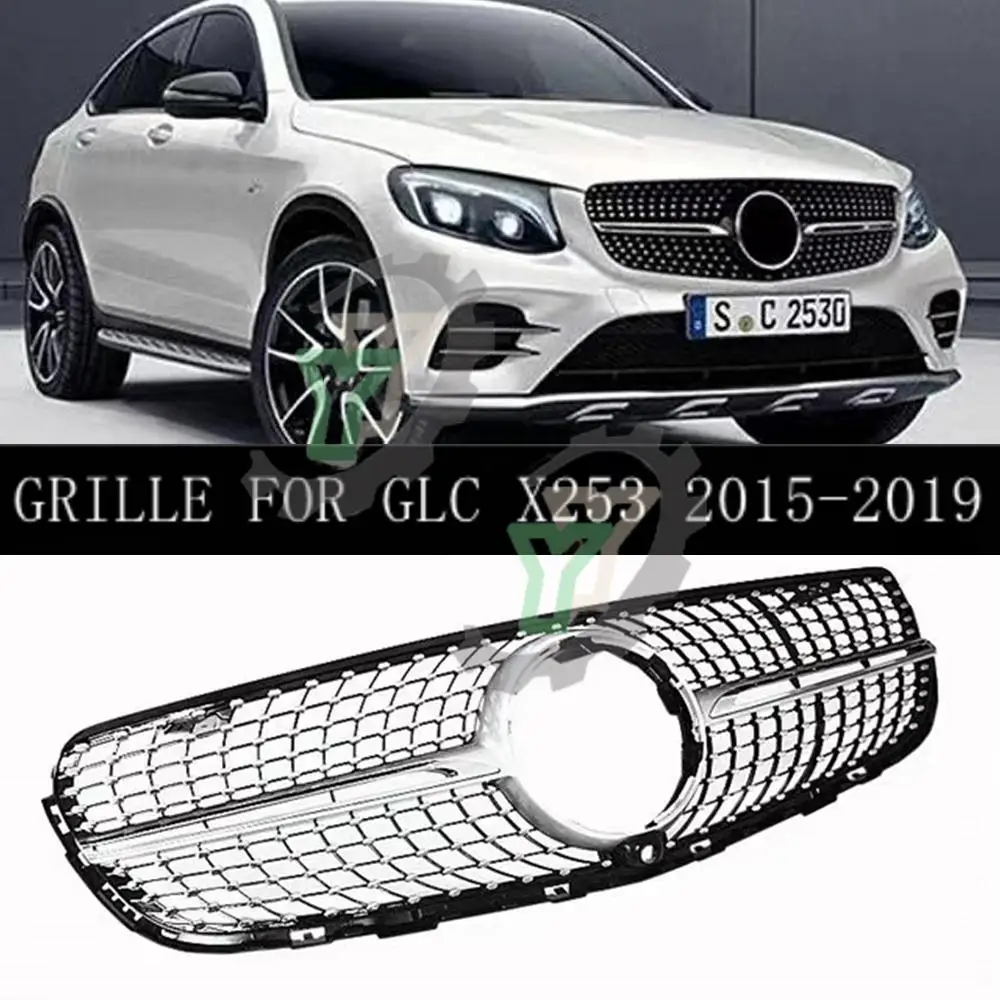 Car Front Bumper Grille Grill For Mercedes-Benz GLC class W253 X253 GLC200 GLC250 GLC300 GLC450 2015 2016 2017 2018 2019