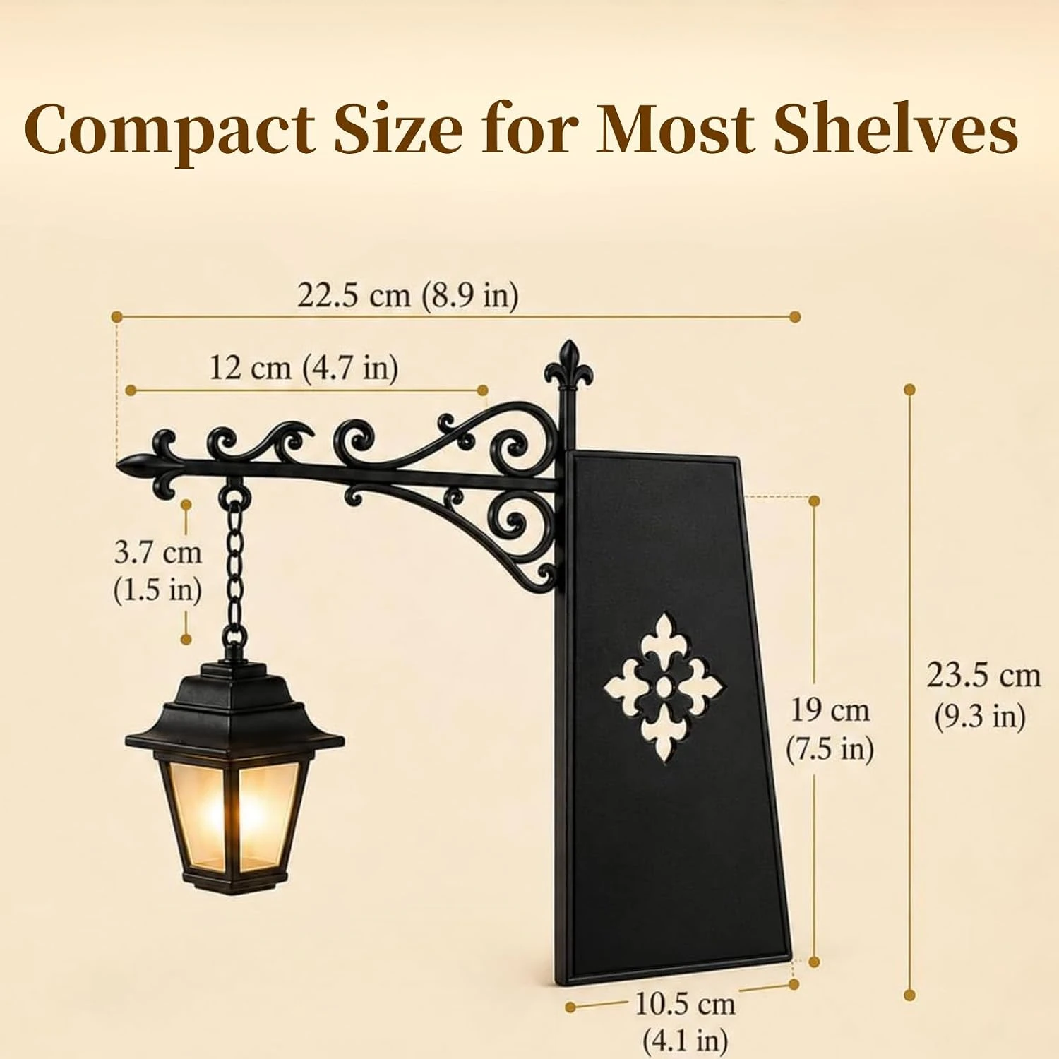 Bookshelf Lamp Library Lantern Light Library Lantern Bookshelf Light Vintage Reading Nook Led Night Lamp Decorative for Home