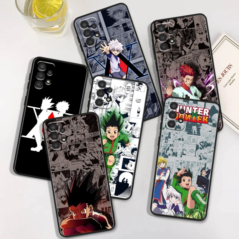 HUNTER×HUNTER аниме чехол для телефона Samsung A34 35 42 50 51 52 53 54 A55 A60 A70 A71 A72 A73 A80 A81 A90 A91 черный мягкий чехол