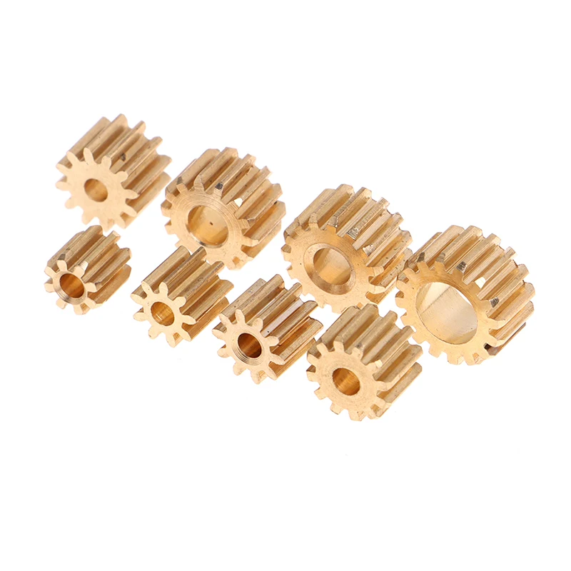 0.5M Modulus 8T 9T 10T 11T 12T 13T 16T Teeth Metal Copper Gear For Spindle Transmission Gear Fit 1.95mm 2.3mm 3.17mm 3mm Shaft