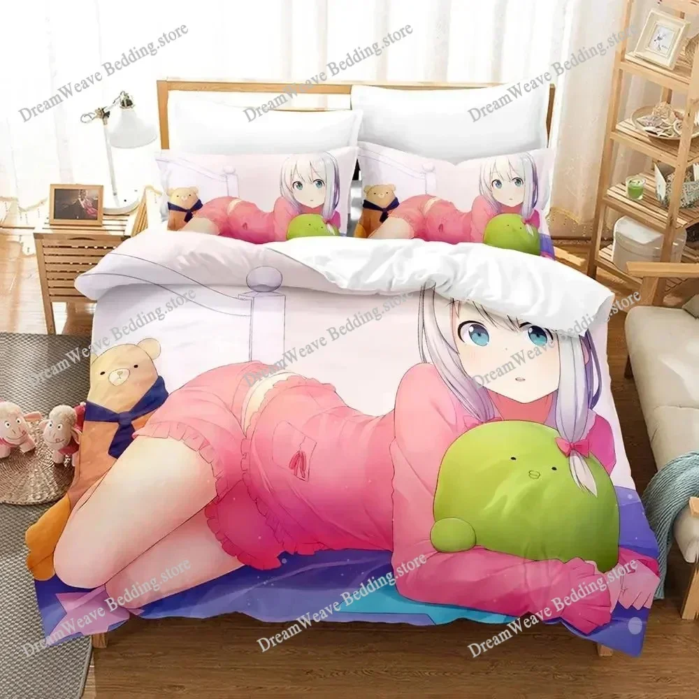 Anime Sagiri Izumi Eromanga Sensei Bedding Set Duvet Cover Bed Set Quilt Cover Pillowcase Comforter King Queen Size Boys Adult96