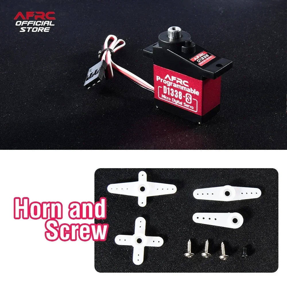 AFRC-D1338TG-S 9g 13g Programmable Micro Digital Servo For RC Crawler Car Gearbox Differential Lock Fixed Wing Aircraft DIY