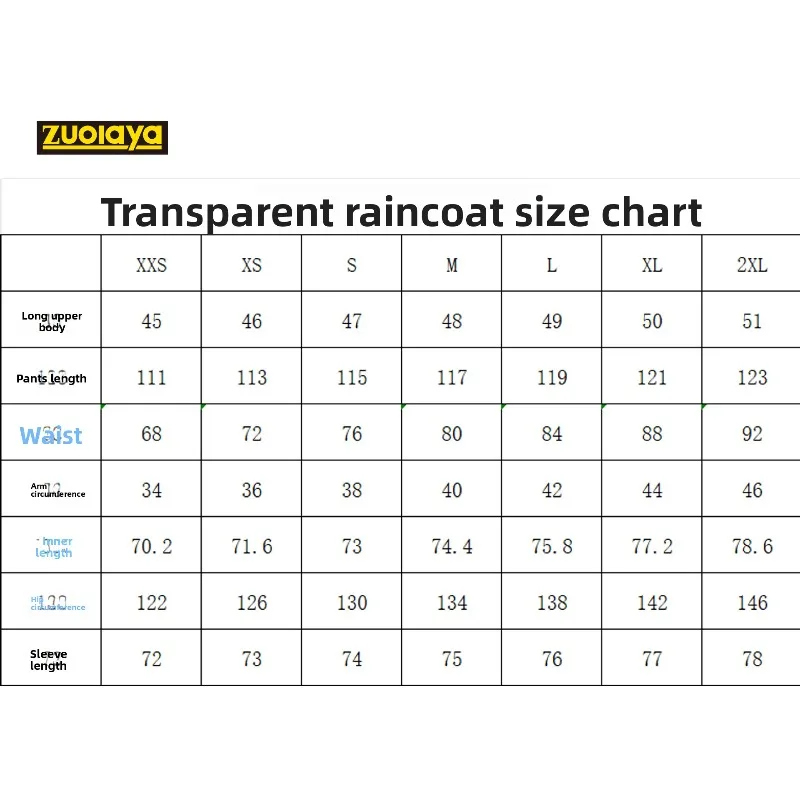 ZUOLAYA Waterproof Kart Jumpsuit Raincoat One-piece Transparent Raincoat Motorcycle Racing Suit Keeps You Dry
