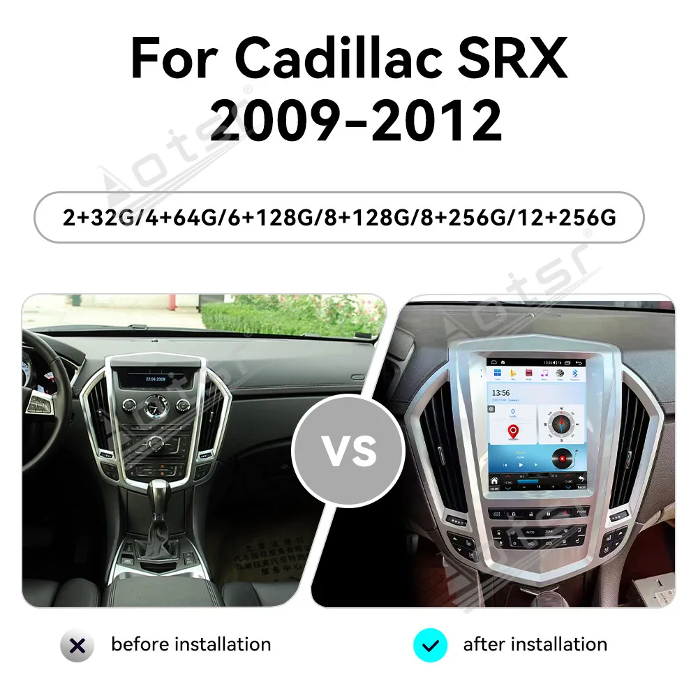 

For Cadillac SRX 2009~2012 Smart Screen Android 15 Auto Multimedia Car Radio Car GPS Navigation Audio Stereo Head Unit Carplay