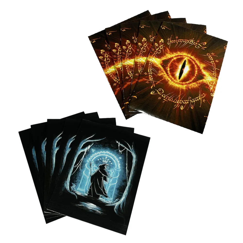 60pcs/bag 66X91mm Eye of the Ring Anime Double Card Sleeved Trading Card Cover Printing Card Protector