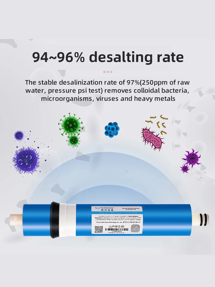 ULP 1812-50 Residential RO Membrane Promotion 50 GPD Wasserfilter Luftreiniger Behandlung für Umkehrosmoseanlage – Detail 3
