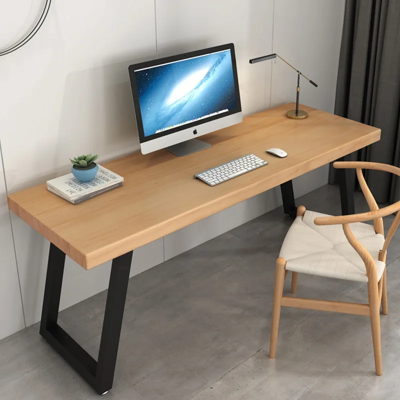 

Modern simple study single solid wood office desk office staff meeting