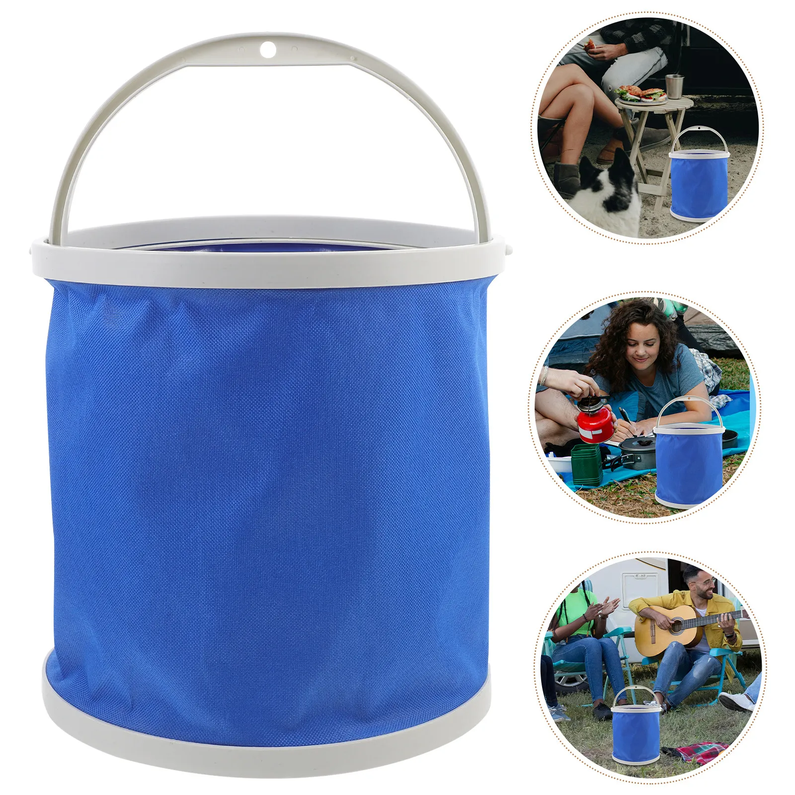 Foldable Outdoor Water Bucket Portable Camping Water Container Large Capacity Bucket for Fishing Car Wash Travel Picnic Bbq
