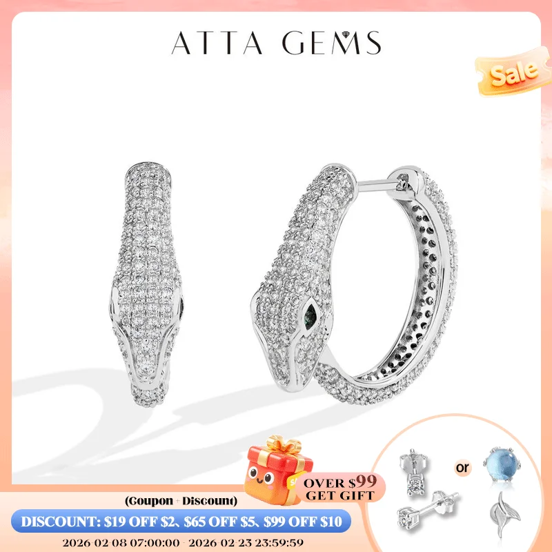 

КРЕПЛЕНИЯ Подлинные серьги в форме змеи из серебра 925 пробы с муассанитом D-цвета VVS1. Идеально подходят для помолвки и свадьбы.