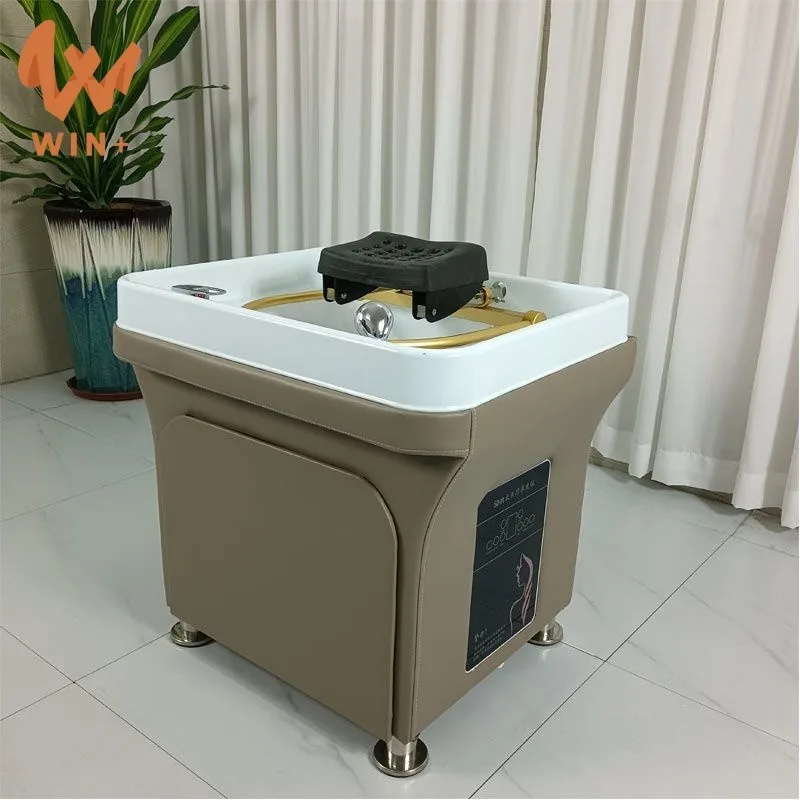 Portable Backwash Barber Shop Station Steamer Barber Salon Washing Chair Japanese Plumbed Head Spa Equipment Shampoo Bowl Sink
