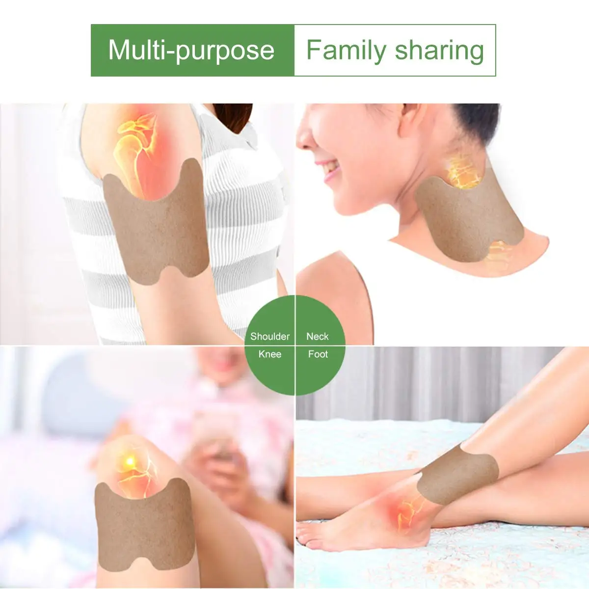 12PCS Drop Ship Knee Patch Pain Relieving Patch Reduce Inflammation Self-Heating Sticker Cold Protection Wormwood Extract Patch