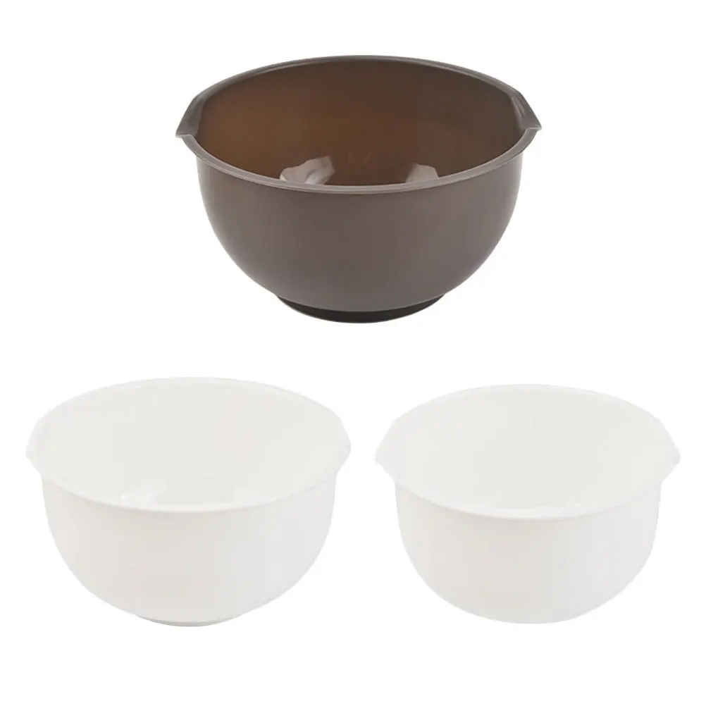 

3Pcs Plastic Salad Bowls Round Shape Large Capacity Creative Kitchen Multi-Function Fruit Dessert Bowls Kitchen Bowl