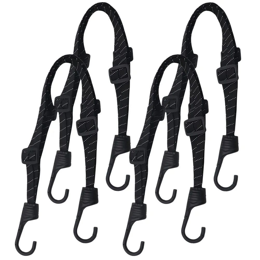 

4Pcs Strong Adjustable Nylon Cord Strap Heavy Duty Luggage Fixing Belt for Motorcycle Bike Trunk Cargo Transport