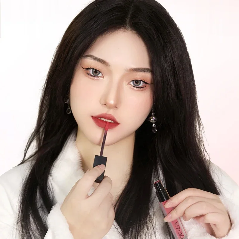 CARMELA Batons Sombra Esmalte Veludo Orvalho À Prova D 'Água de Longa Duração Cor Faca Batom Antiaderente Cuidados com os Lábios Maquiagem Lábios Cosméticos