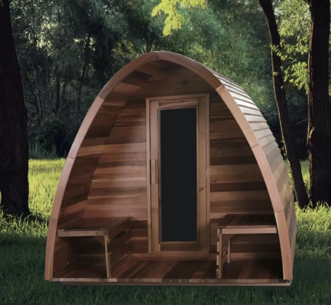 Wholesale Modern Design Luxury Outdoor Wooden Sauna House Canadian Hemlock/Cedar for Outdoor Use