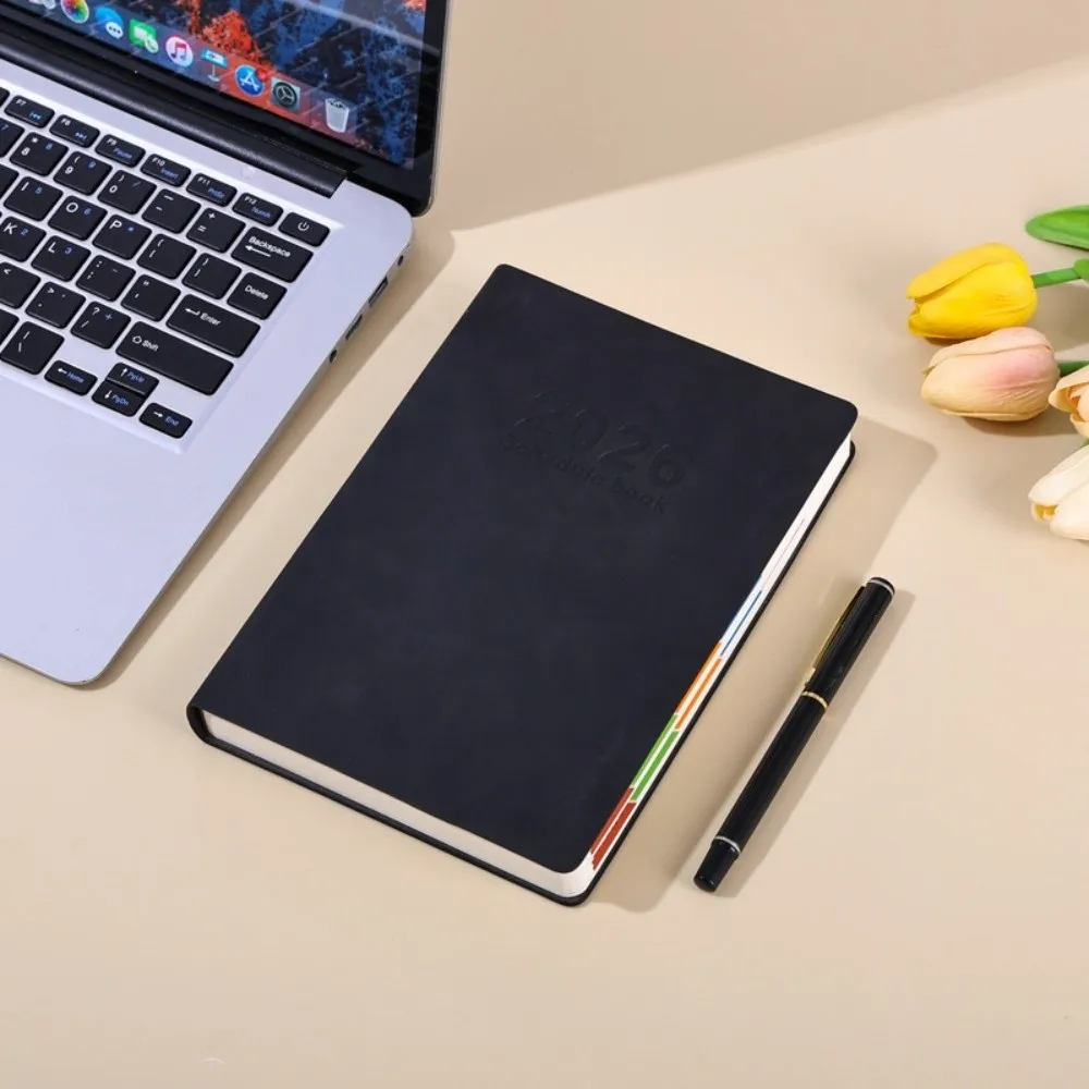 English 2026 Schedule Planner Notepad 12 Months Bookmark 365 Days Efficiency Notebook Thick Paper Portable