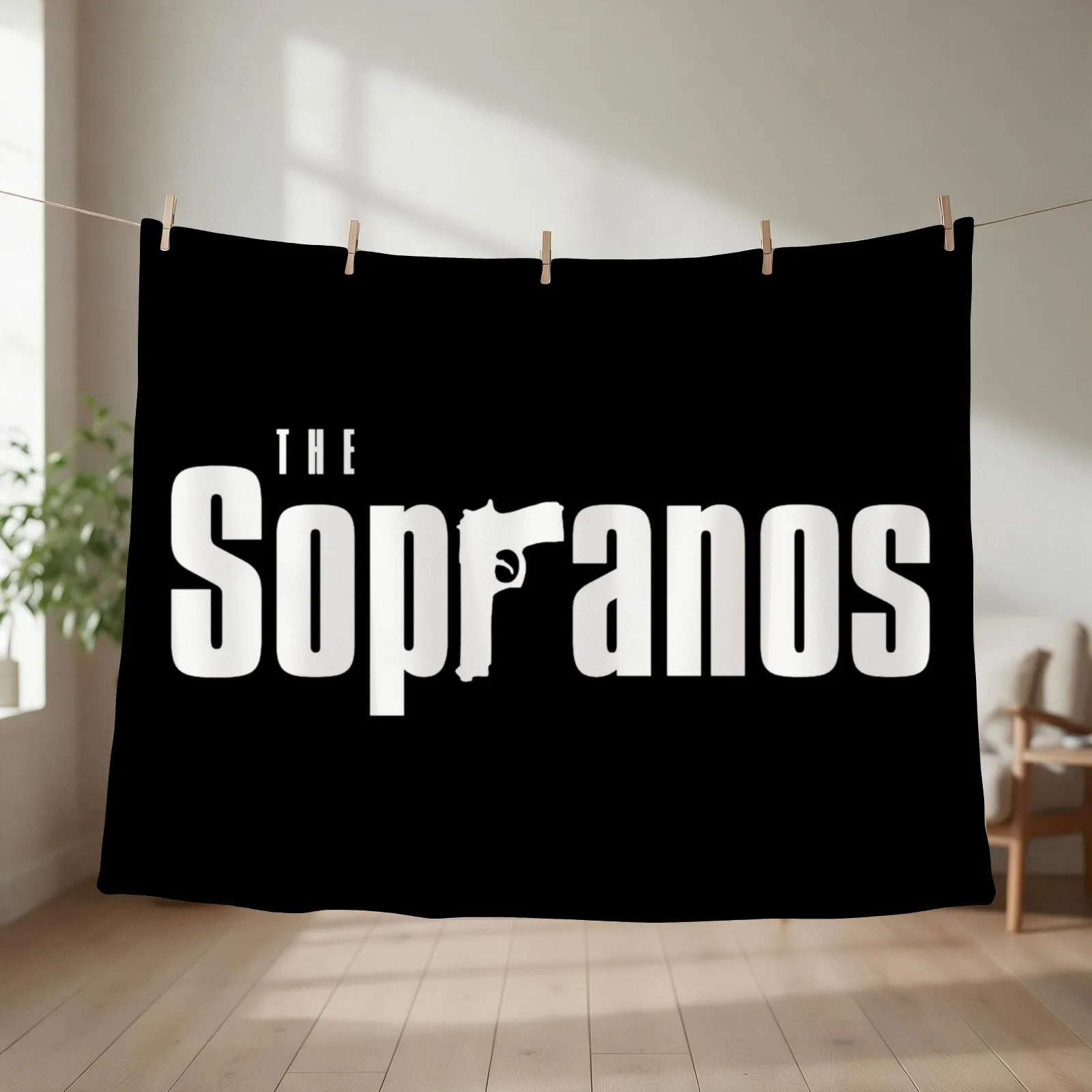 The Sopranos Logo Throw Blanket Vintage Blankets Sofas Of Decoration Comforter Bed Blankets