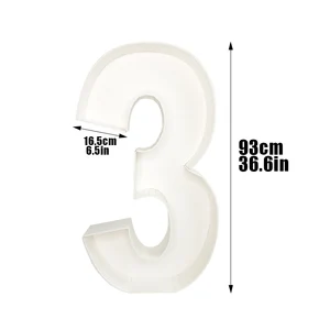 93 عيد ميلاد عملاق الشكل 0-9 مربع تعبئة بالون رقم الذكرى السنوية 18 زخرفة 30 40 50 إطار بالون زخرفة عيد ميلاد أفضل 12 مبيعات حفلة الذكرى السنوية الخمسين - رقم 5