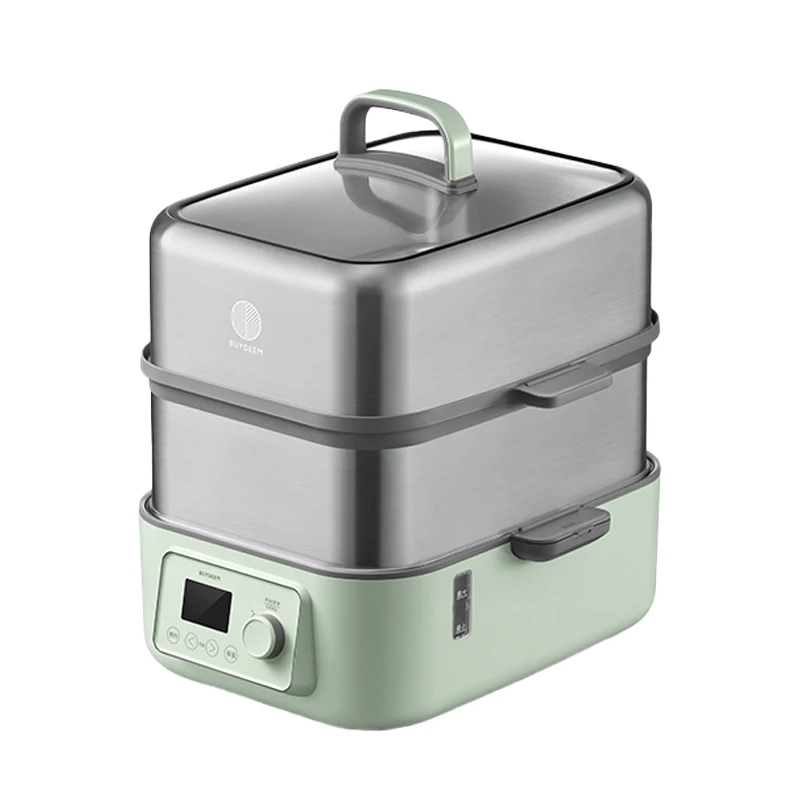 Buydeem 14L двухслойная пароварка из нержавеющей стали 18 часов для домашней кухни, машина для приготовления завтрака G68 для здорового приготовления пищи