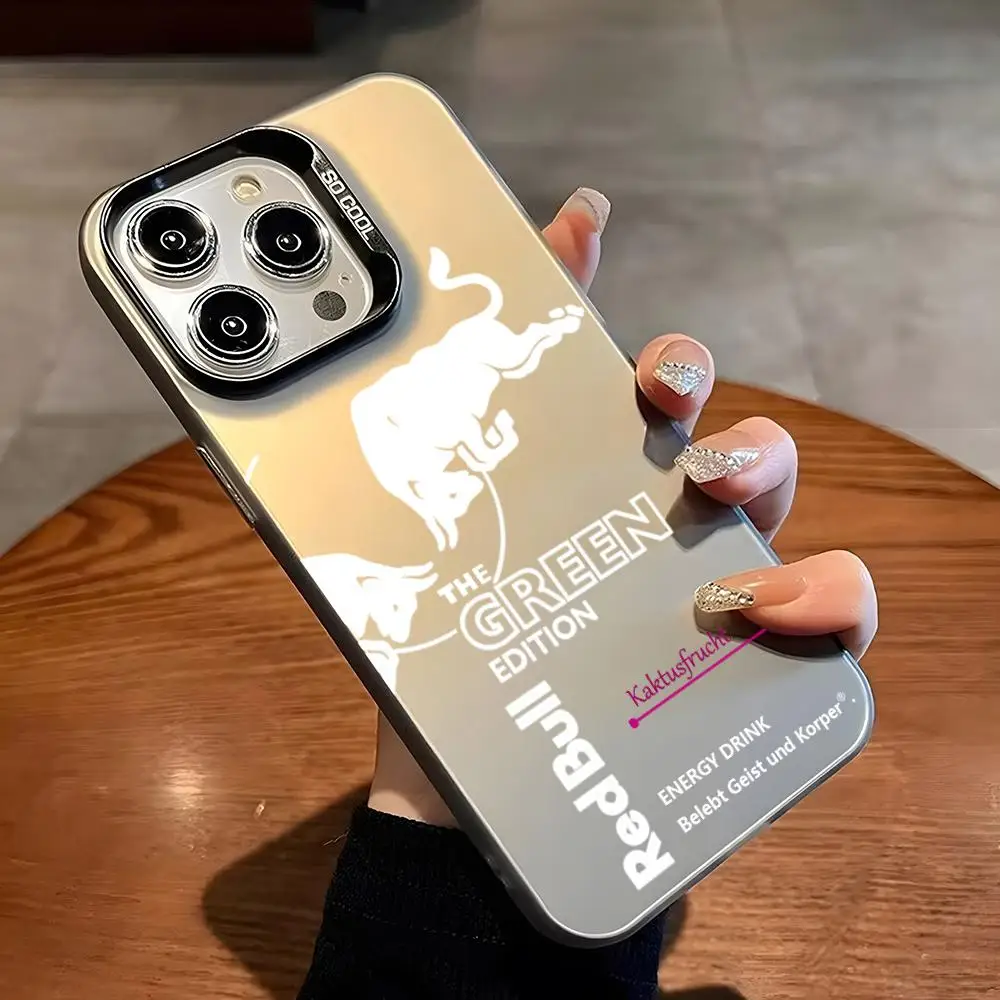 Red Cool B-Bulls Design Phone Case For IPhone 17 Pro Max 16 15 Pro 14 Plus 12 11 13 X XS Max XR Fashion Colorful Silver Cover - náhled 4