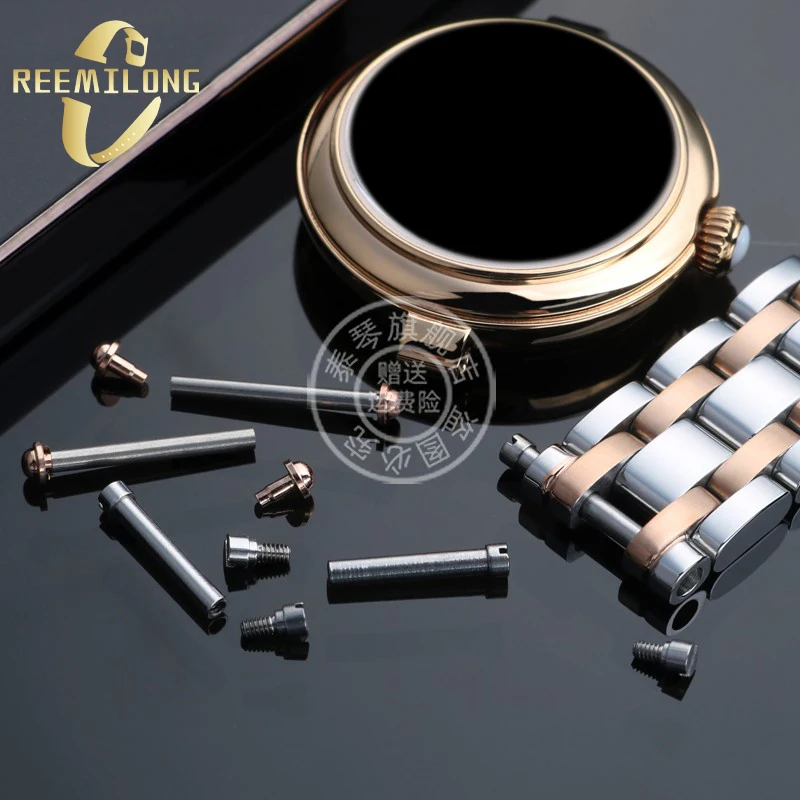 Stainless steel watch Connecting rod 12 14mm silver rose gold women Screw rod watch shaft with tool For Tissot Bellissima series