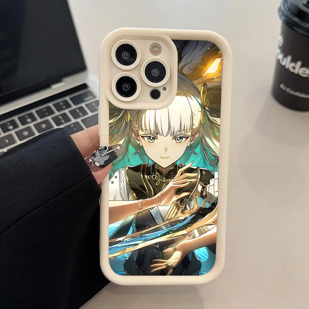 

Wuthering Waves Jinhsi Phone Case for iPhone 17 16 15 14 13 12 11 Air Pro Max Plus White Soft TPU Shockproof Cover