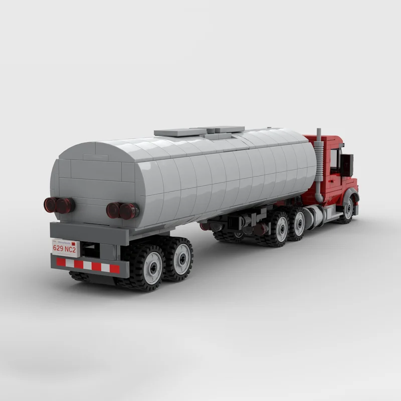 ตัวต่อรถบรรทุกเมือง รุ่น Moc Building Blocks T880 รถบรรทุกพ่วงหนัก แบบโมดูลาร์ เทคโนโลยี ของเล่นประกอบเอง DIY