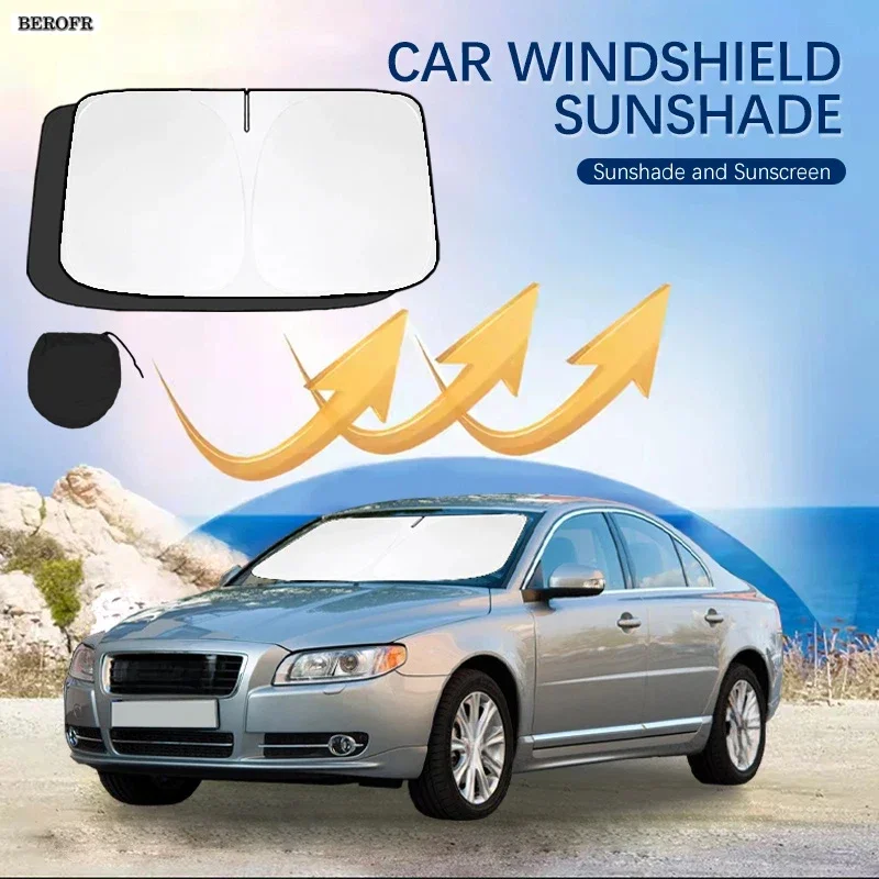 Car Windshield Sun Shade Covers Front Window Sunscreen UV Parasol For Volvo S80 XC90 S40 V60 XC60 Summer Car Accessories