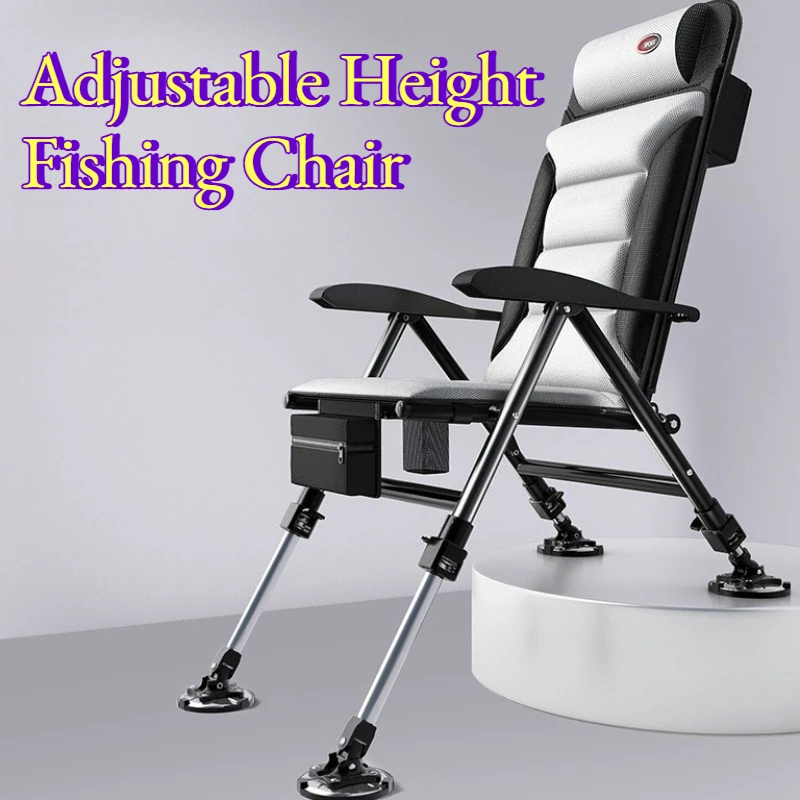 

Складные многофункциональные уличные рыболовные стулья из высокоуглеродистой стали, портативные, с регулируемой высотой, для рыбалки