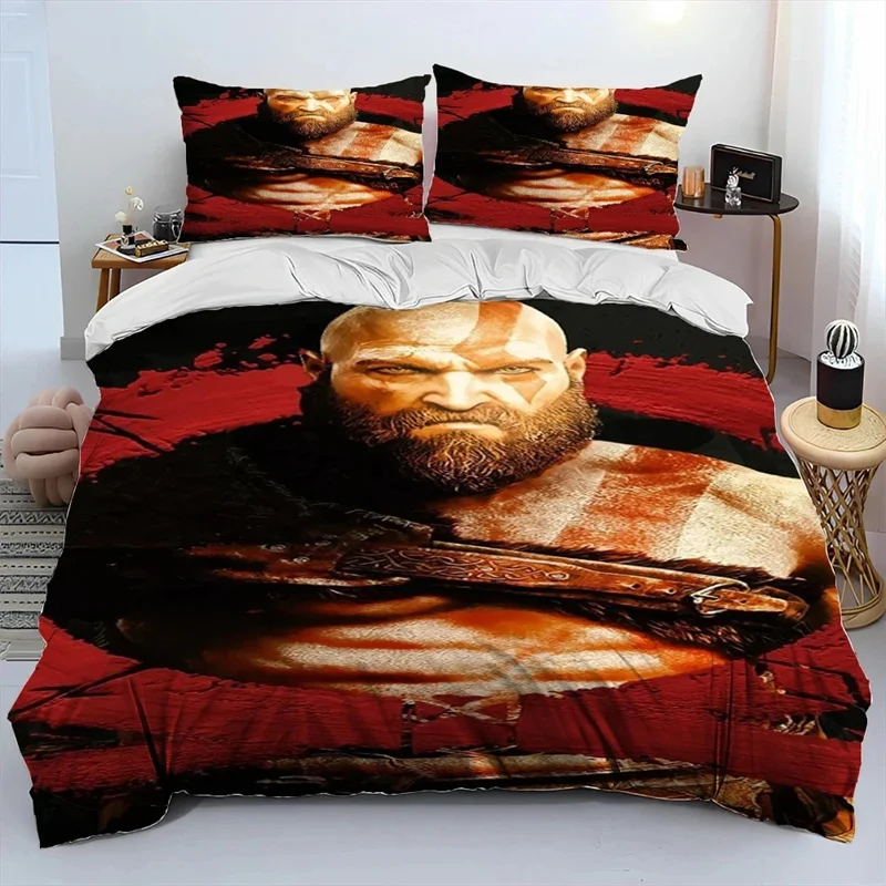 God of War Game Gamers Kratos Bedding Sets exquisite bed supplies set duvet cover bed comforter set luxury birthday gift