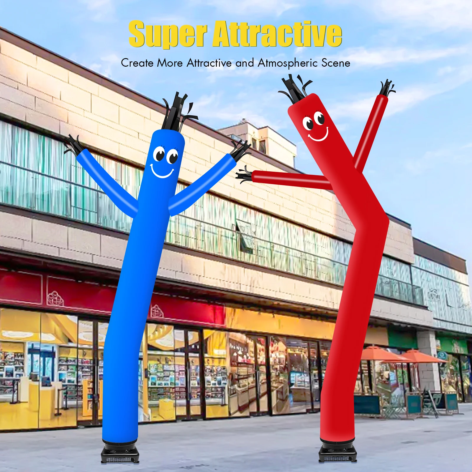 Inflatable Tube Man Blower, 370W Inflatable Sky Model Wind Tube Man Puppet Blower for Waving Inflatable Puppet Wavy Tube Man