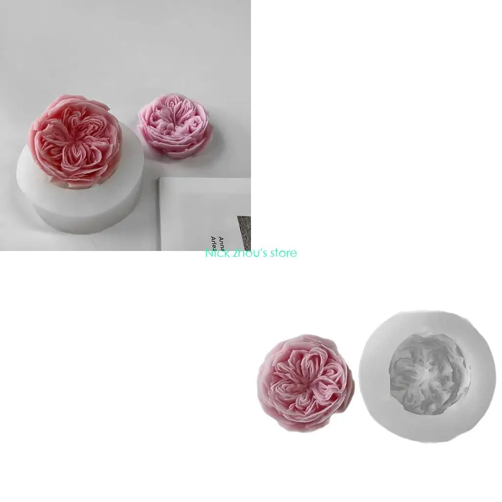 

E15E Handmade Craft Molds Beautiful Making Moulds Rose Flower Soap Molds