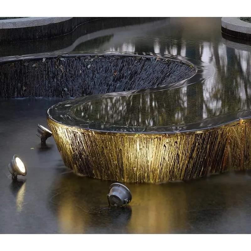 Colorful lamp fountain lamp underwater l pool   waterproof round