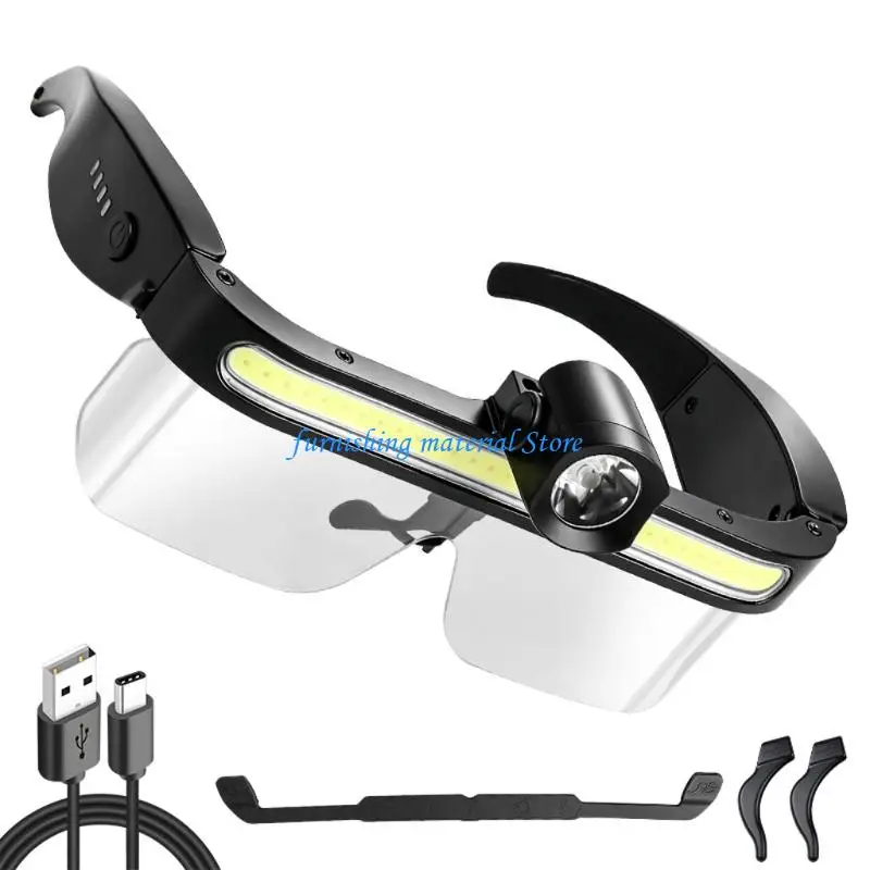 Y5GD Glasses-style repair light with pivoting center beam Wearable for close work
