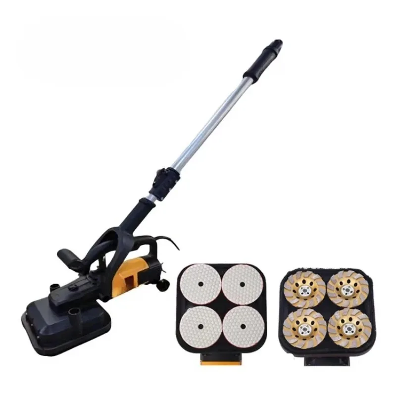 Construction Industry Handheld Concrete Polisher Floor Grinder 4 Disc Concrete Grinder with Dust Vacuum