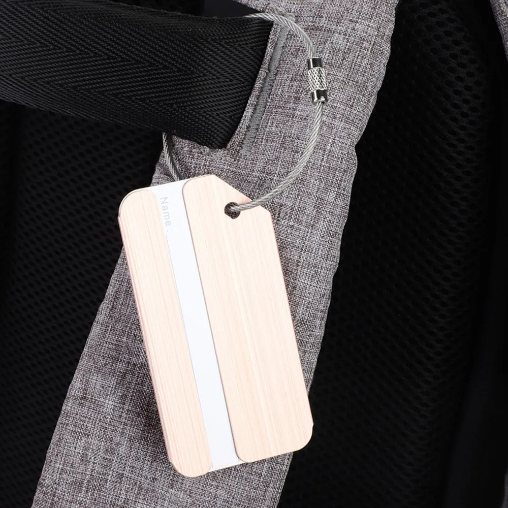 10Pcs Aluminum Alloy Baggage Luggage Suitcase Tag Privacy Protection Portable Baggage Tags Colorful Luggage Identifier