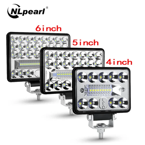 Spot Flood LED Light Bars, 2 Pack