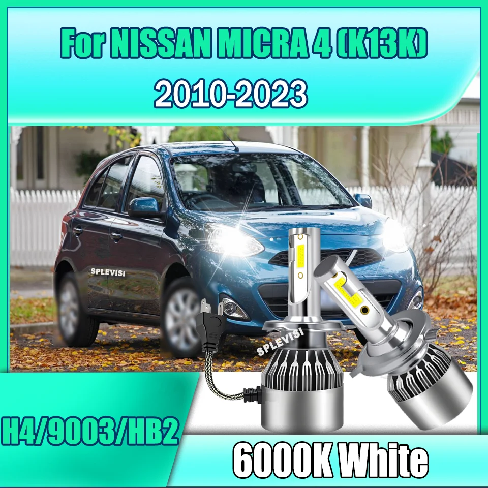 

High-Durability H4 LED Headlight Bulb Hi Low Beam Auto Light For NISSAN MICRA 4 (K13K) 2010 2011 2012 2013 2014 2015-2023 Truck