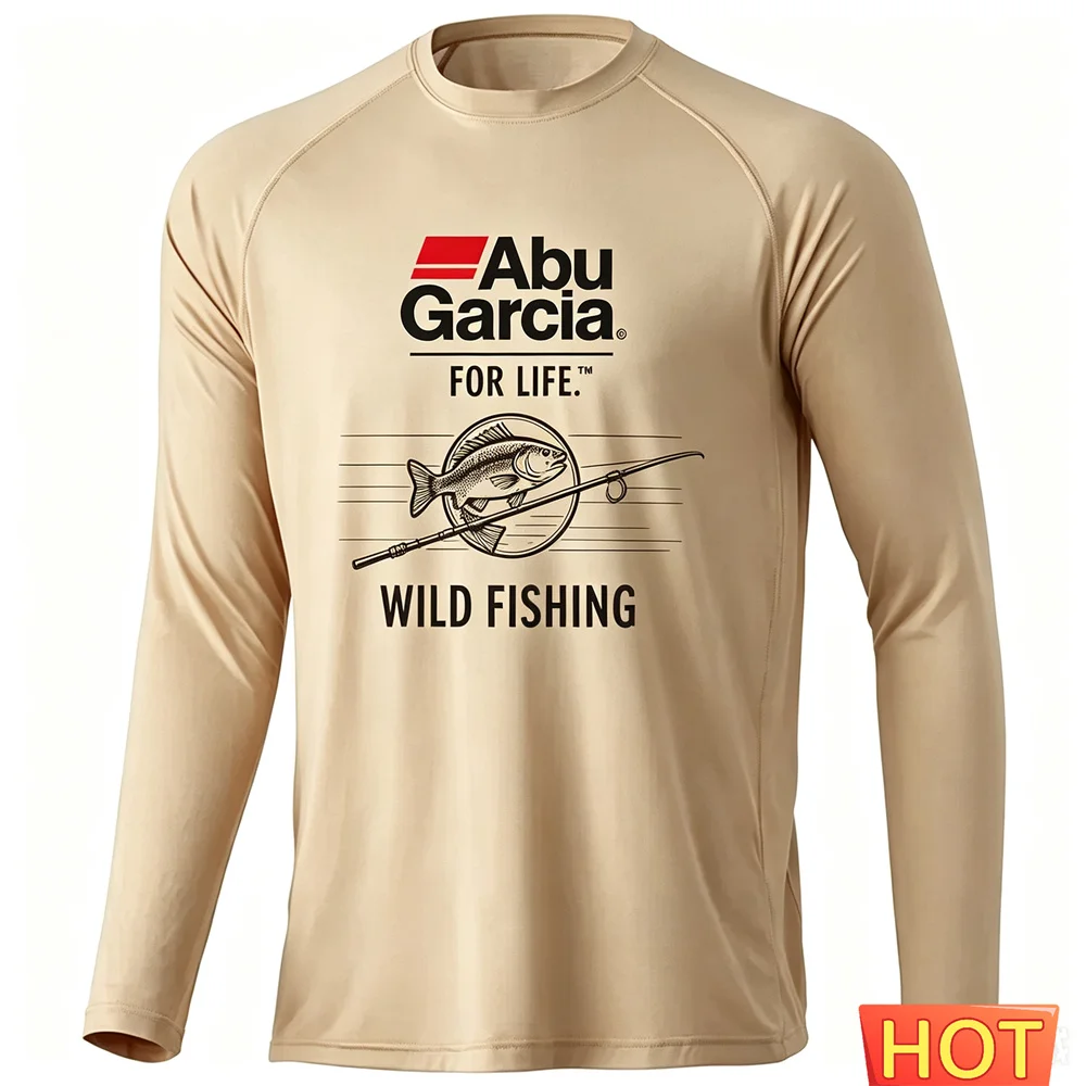 Summer Men's Outdoor Fishing Long Sleeved T-shirt Sunscreen Comfortable Men's Wild Fishing T-shirt Cotton Comfort T-shirts tops gallery 5