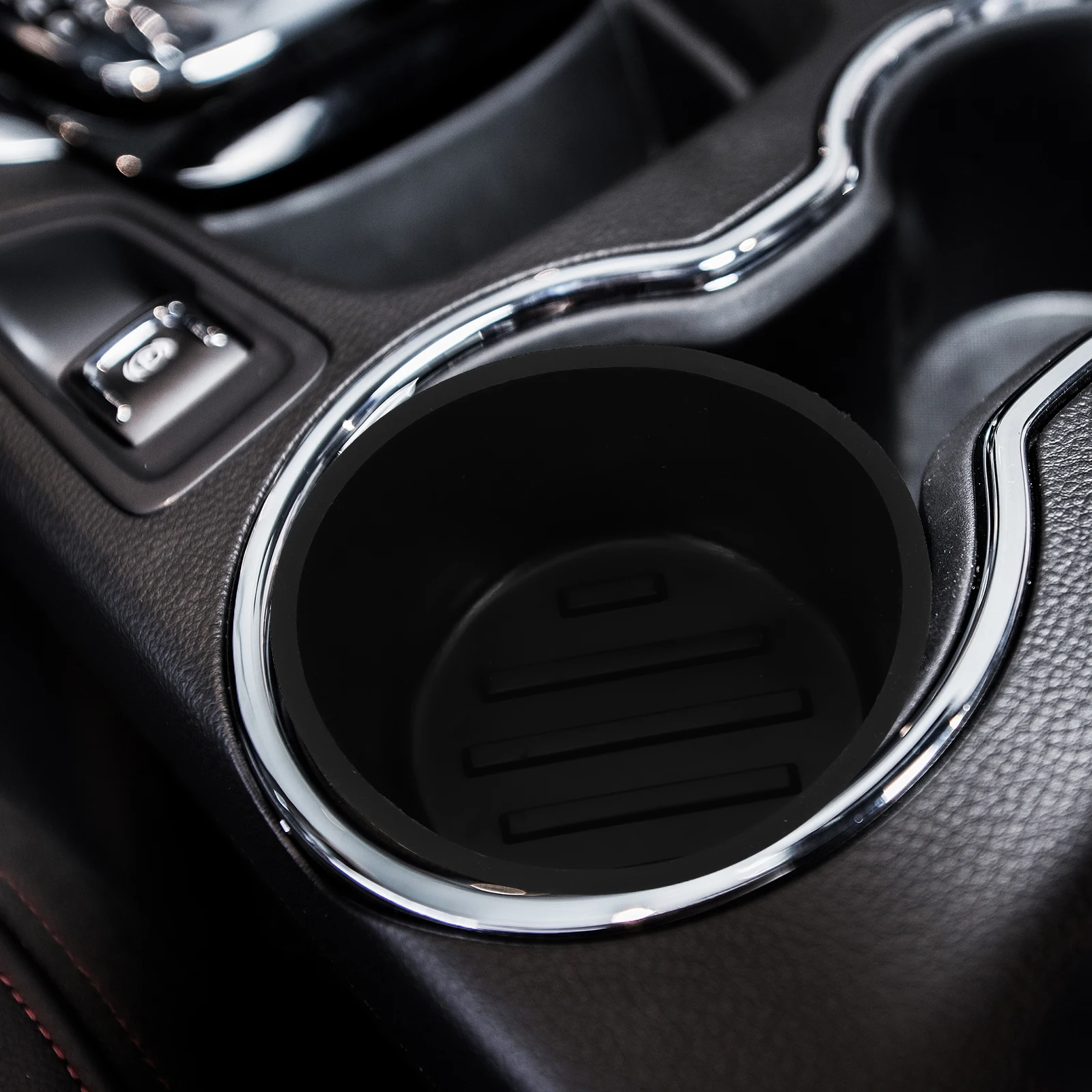 

2pcs Cup Holder Liner Center Console Insert Car Holders Rubber Compatible 09 14 Beverage Rack Easy Clean Durability