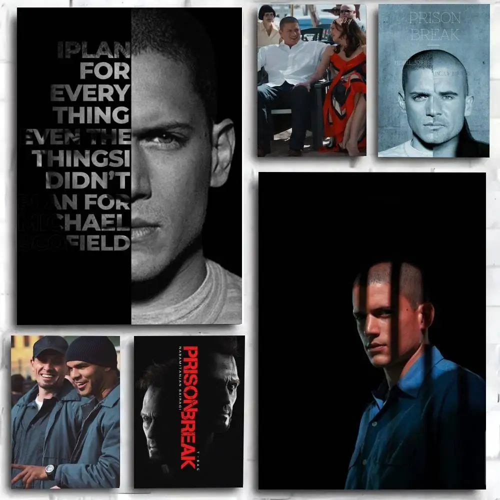 1PC Prison Break Movie poster Self-adhesive Art Waterproof Paper Sticker Coffee HouseWall Decor