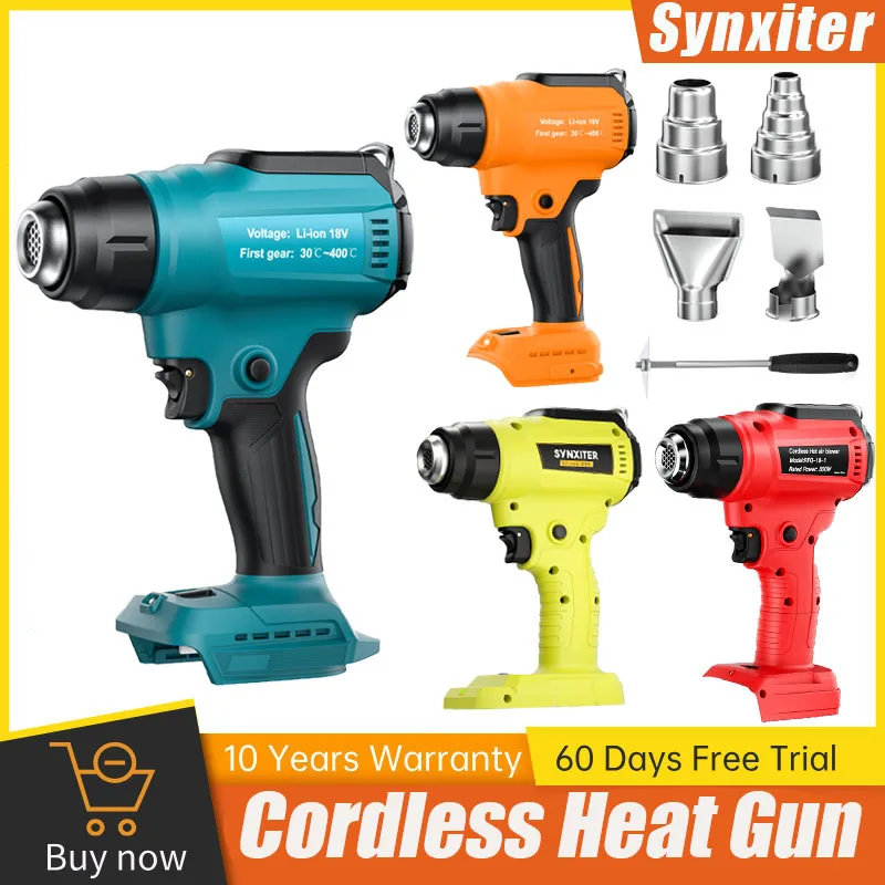 Cordless Heat Gun For Makita For DEWALT For Milwaukee For Bosch For Ryobi 18V Battery Hot Air Gun With Nozzles Power Tool
