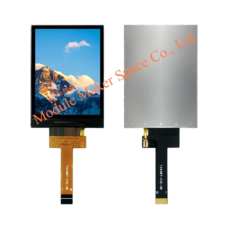 2.4 Inch TFT LCD Display ST7789 240x320 IPS Full Viewing Angle SPI Interface Bare Screen 12-pin Connector Color Screen Module